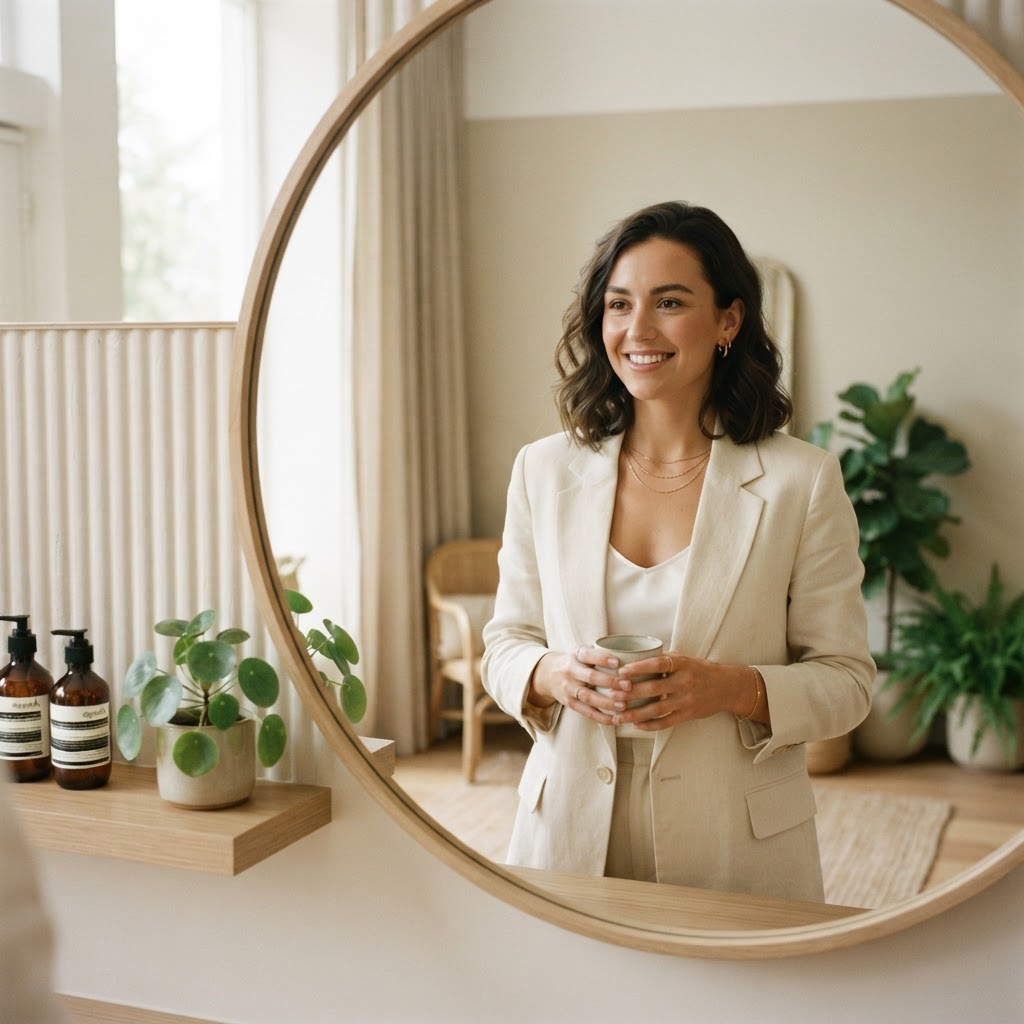 A professional refining their executive presence
